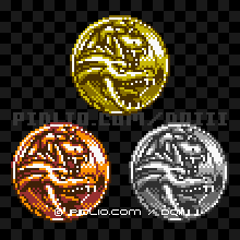 キングヒドラのモンスターメダルの画像：GB版ドラクエ3の敵・モンスターメダル図鑑 ／ ドラゴンクエスト3攻略