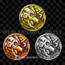 バラモスゾンビのモンスターメダルの画像：GB版ドラクエ3の敵・モンスターメダル図鑑 ／ ドラゴンクエスト3攻略