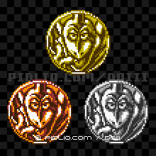 バラモスエビルのモンスターメダルの画像：GB版ドラクエ3の敵・モンスターメダル図鑑 ／ ドラゴンクエスト3攻略