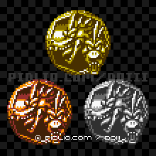 やまたのおろち2のモンスターメダル（とっておきのメダル）の画像：GB版ドラクエ3の敵・モンスターメダル図鑑 ／ ドラゴンクエスト3攻略