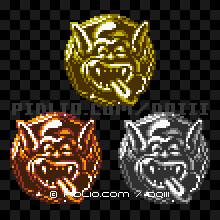 ボストロールのモンスターメダルの画像：GB版ドラクエ3の敵・モンスターメダル図鑑 ／ ドラゴンクエスト3攻略