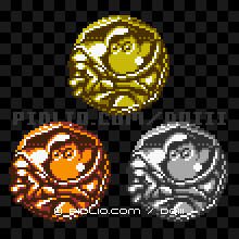 カンダタ2のモンスターメダルの画像：GB版ドラクエ3の敵・モンスターメダル図鑑 ／ ドラゴンクエスト3攻略