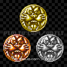 ホワイトライオンのモンスターメダルの画像：GB版ドラクエ3の敵・モンスターメダル図鑑 ／ ドラゴンクエスト3攻略