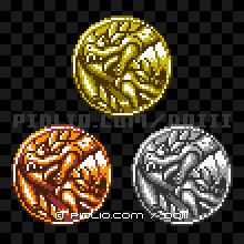 グランドラゴーンのモンスターメダルの画像：GB版ドラクエ3の敵・モンスターメダル図鑑 ／ ドラゴンクエスト3攻略