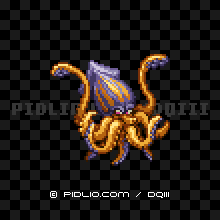 クラーゴンの画像：SFC版ドラクエ3の敵・モンスター図鑑 ／ ドラゴンクエスト3攻略