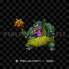 ダークトロルの画像：SFC版ドラクエ3の敵・モンスター図鑑 ／ ドラゴンクエスト3攻略