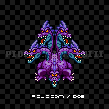 キングヒドラの画像：SFC版ドラクエ3の敵・モンスター図鑑 ／ ドラゴンクエスト3攻略