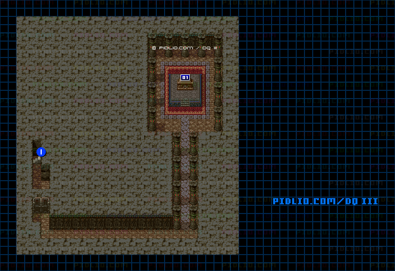 ピラミッド・地下2階のマップ画像 ／ SFC版ドラゴンクエスト3攻略 ─ pidlio.com