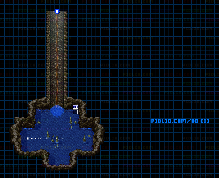 ノルドの洞窟・井戸のマップ画像 ／ SFC版ドラゴンクエスト3攻略 ─ pidlio.com
