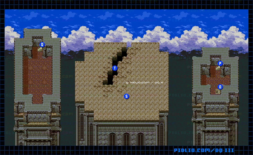 ガルナの塔・4階のマップ画像 ／ SFC版ドラゴンクエスト3攻略 ─ pidlio.com