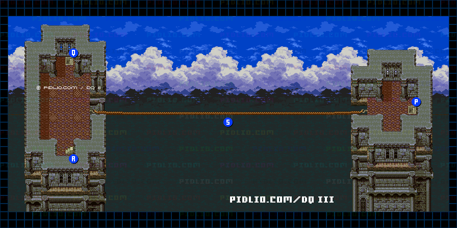 ガルナの塔・5階のマップ画像 ／ SFC版ドラゴンクエスト3攻略 ─ pidlio.com