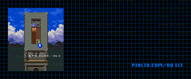 ガルナの塔・6階のマップ画像 ／ SFC版ドラゴンクエスト3攻略 ─ pidlio.com