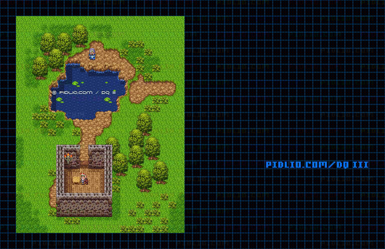 新しい町（～バーク）第2段階のマップ画像 ／ SFC版ドラゴンクエスト3攻略 ─ pidlio.com