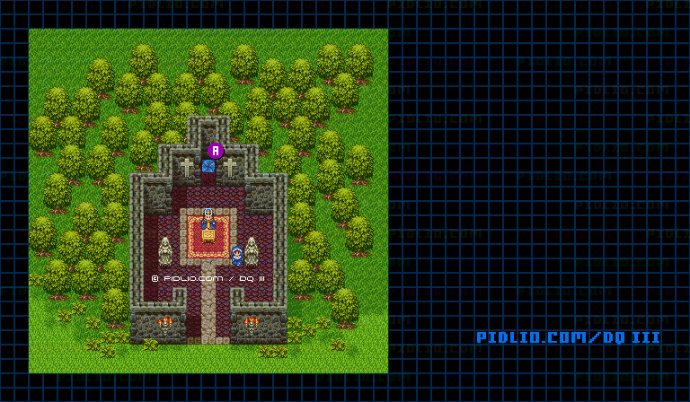 旅人のほこらのマップ画像 ／ SFC版ドラゴンクエスト3攻略 ─ pidlio.com
