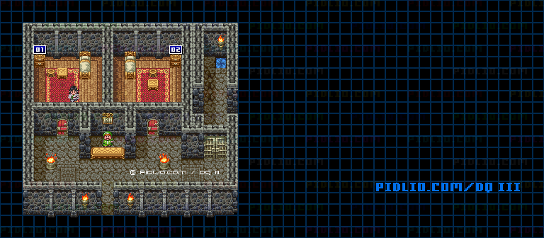 旅人の宿屋のマップ画像 ／ SFC版ドラゴンクエスト3攻略 ─ pidlio.com