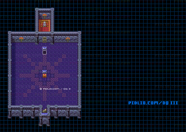 浅瀬のほこらのマップ画像 ／ SFC版ドラゴンクエスト3攻略 ─ pidlio.com