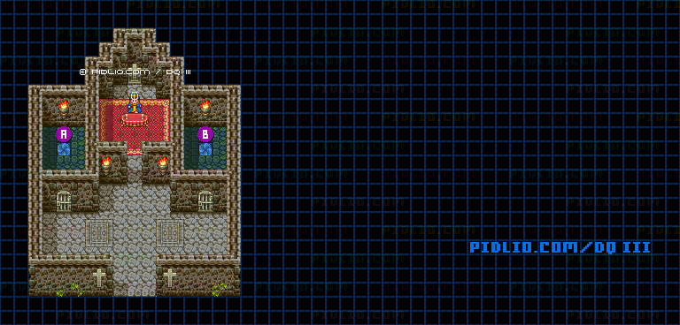 旅人の教会のマップ画像 ／ SFC版ドラゴンクエスト3攻略 ─ pidlio.com