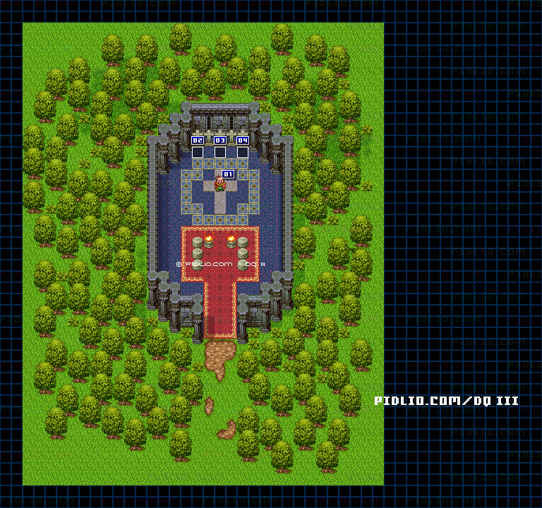 ネクロゴンドのほこらのマップ画像 ／ SFC版ドラゴンクエスト3攻略 ─ pidlio.com