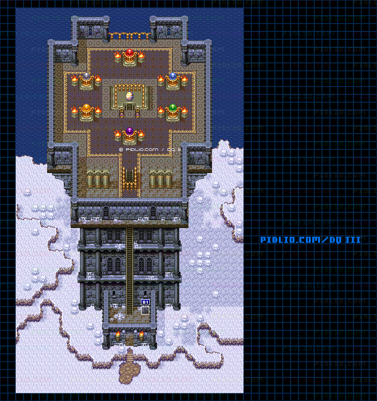 レイアムランドのほこらのマップ画像 ／ SFC版ドラゴンクエスト3攻略 ─ pidlio.com