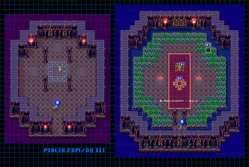 精霊のほこらのマップ画像 ／ SFC版ドラゴンクエスト3攻略 ─ pidlio.com