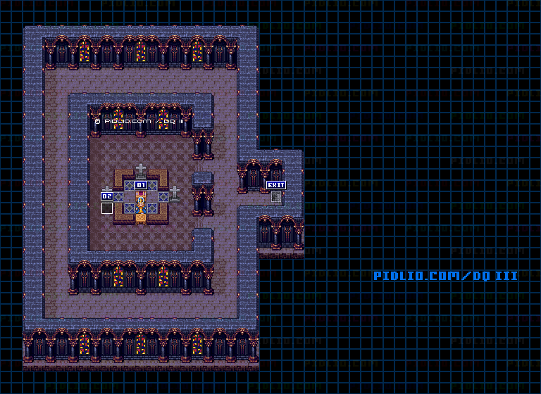 聖なるほこらのマップ画像 ／ SFC版ドラゴンクエスト3攻略 ─ pidlio.com