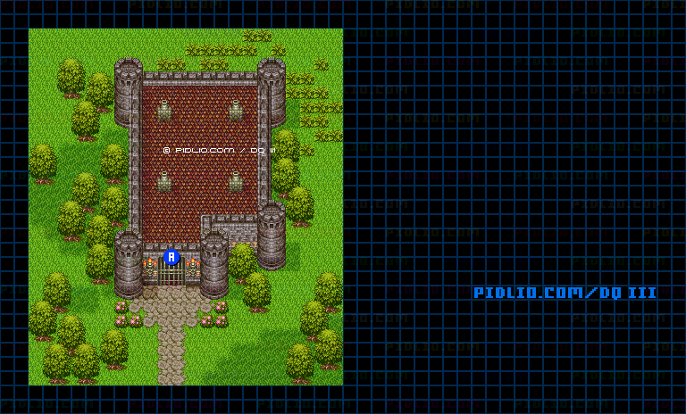 第1のすごろく場・屋外のマップ画像 ／ SFC版ドラゴンクエスト3攻略 ─ pidlio.com