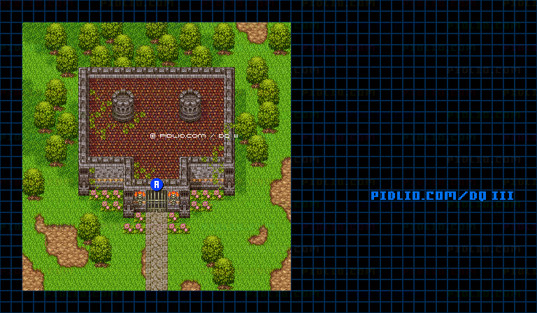 第2のすごろく場・屋外のマップ画像 ／ SFC版ドラゴンクエスト3攻略 ─ pidlio.com