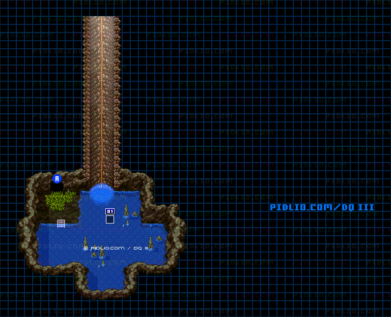 第5のすごろく場・すごろく場変化後の井戸内のマップ画像 ／ SFC版ドラゴンクエスト3攻略 ─ pidlio.com
