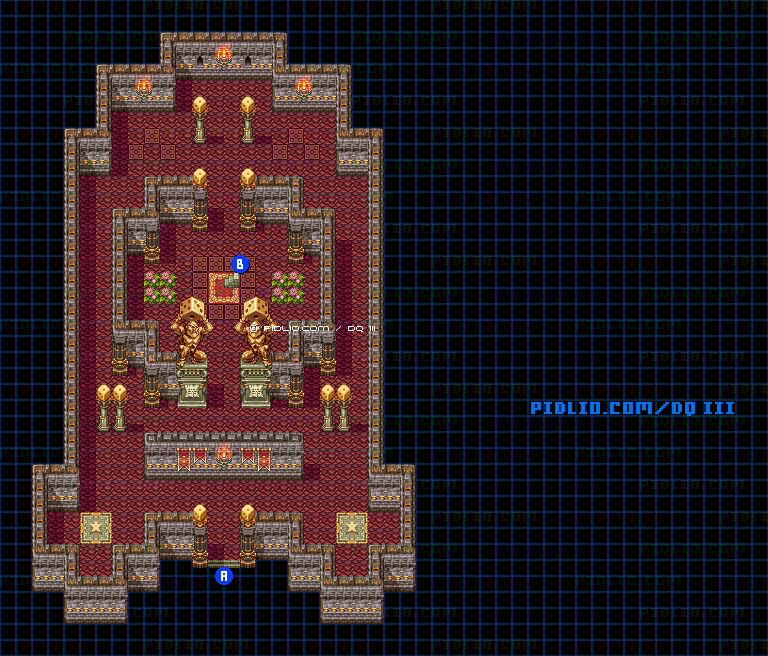 第5のすごろく場・1階のマップ画像 ／ SFC版ドラゴンクエスト3攻略 ─ pidlio.com