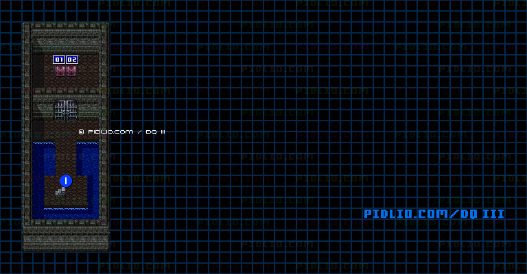 ロマリア城・地下宝物庫のマップ画像 ／ SFC版ドラゴンクエスト3攻略 ─ pidlio.com