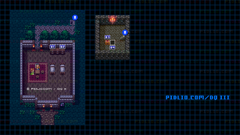ガライの家のマップ画像 ／ SFC版ドラゴンクエスト3攻略 ─ pidlio.com