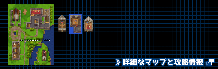 ムオルの村の簡易マップ画像 ／ SFC版ドラゴンクエスト3攻略 ─ pidlio.com