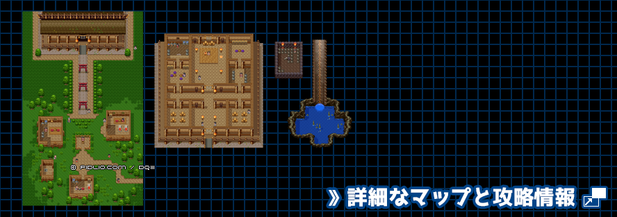 ジパング国の簡易マップ画像 ／ SFC版ドラゴンクエスト3攻略 ─ pidlio.com